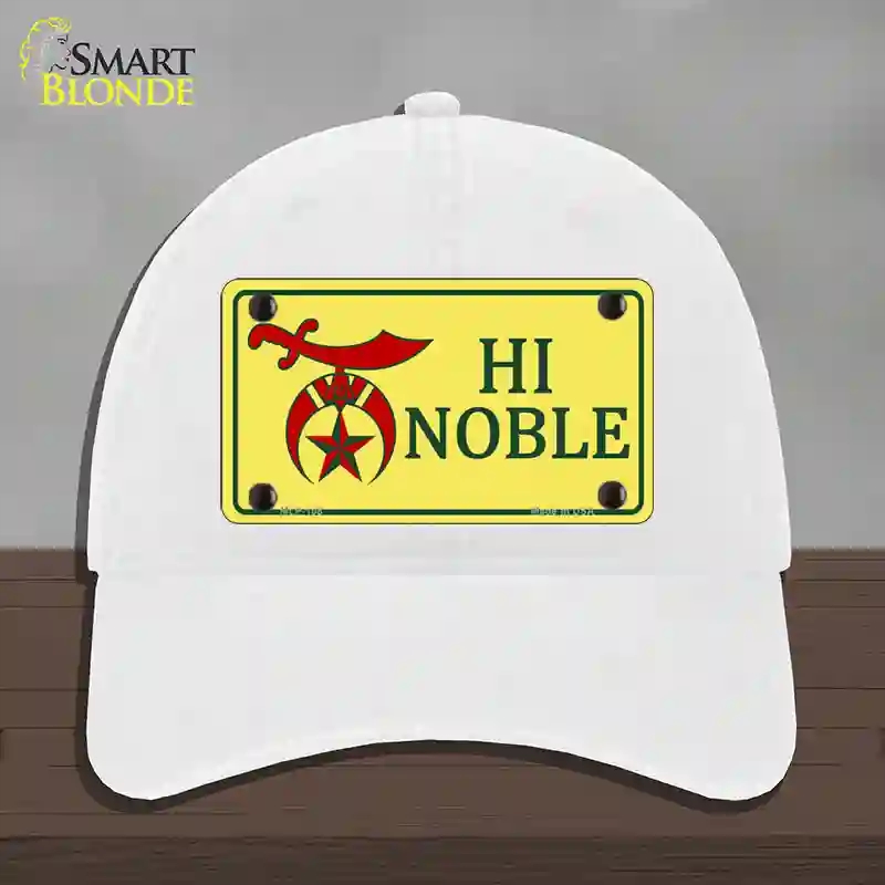 HAT14-MLP-108 4 x 2.2 in. High Noble Novelty License Plate Hat, White - Unconstructed Cotton