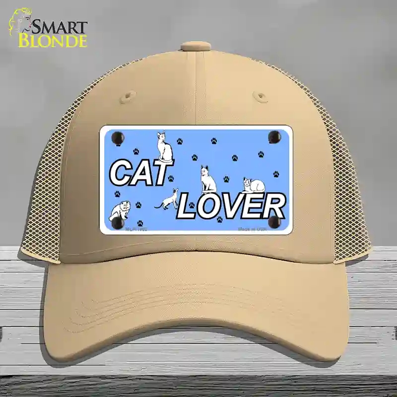 HAT15-MLP-1162 4 x 2.2 in. Cat Lover Novelty License Plate Hat, Khaki - Mesh