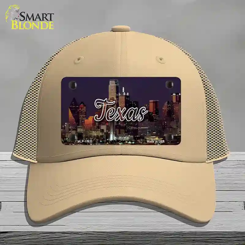 HAT15-MLP-11632 4 x 2.2 in. Texas City Lights Novelty License Plate Hat, Khaki - Mesh
