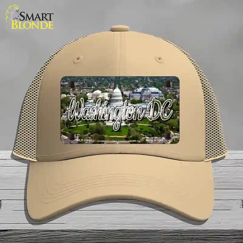 HAT15-MLP-11638 4 x 2.2 in. Washington DC White House State Novelty License Plate Hat, Khaki - Mesh