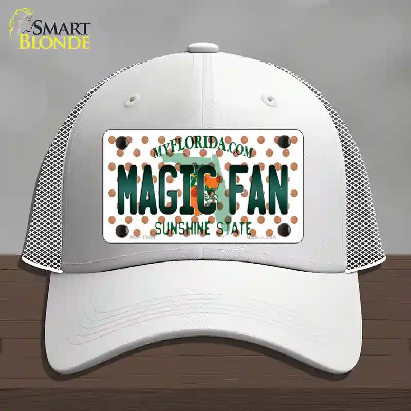 HAT19-MLP-10869 4 x 2.2 in. Magic Fan Florida Novelty License Plate Hat, White - Mesh
