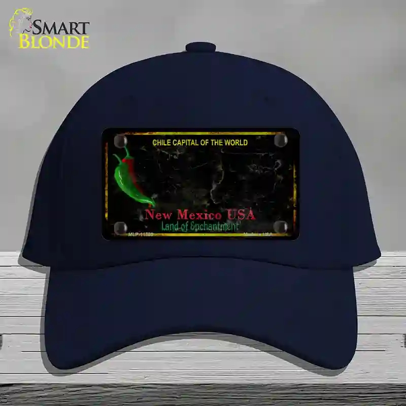HAT20-MLP-11755 4 x 2.2 in. Mexico Black Blank Rusty State Novelty License Plate Hat, Navy - Cotton
