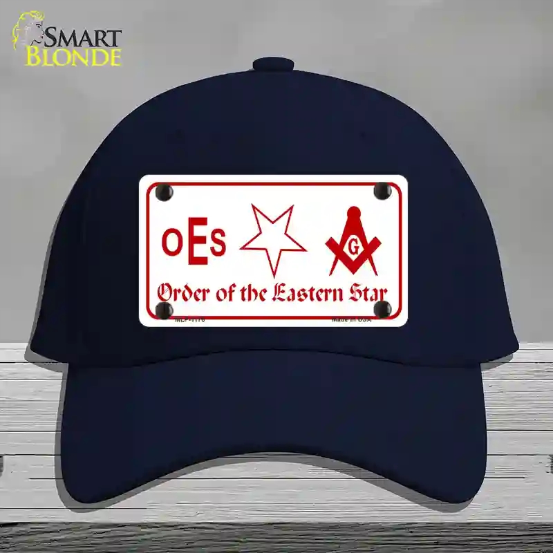 HAT20-MLP-1176 4 x 2.2 in. The Eastern Star Novelty License Plate Hat, Navy - Cotton