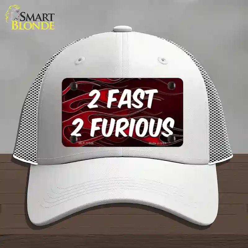 HAT19-MLP-11546 4 x 2.2 in. 2 Fast 2 Furious Novelty License Plate Hat, White - Mesh