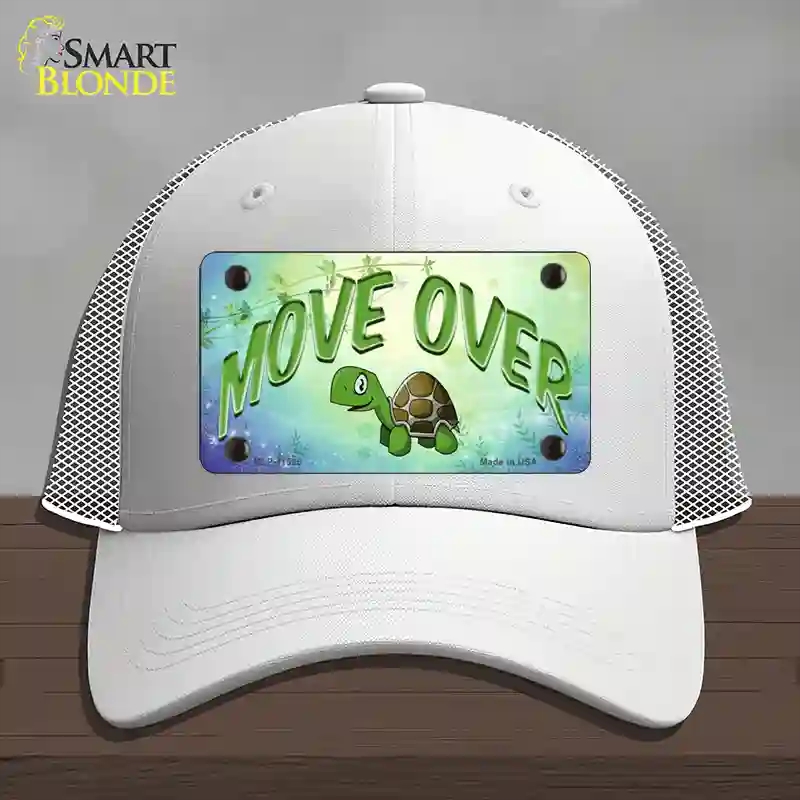 HAT19-MLP-11565 4 x 2.2 in. Move Over Novelty License Plate Hat, White - Mesh