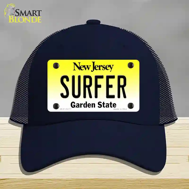 HAT16-MLP-10177 4 x 2.2 in. Surfer Jersey Novelty License Plate Hat, Navy - Mesh