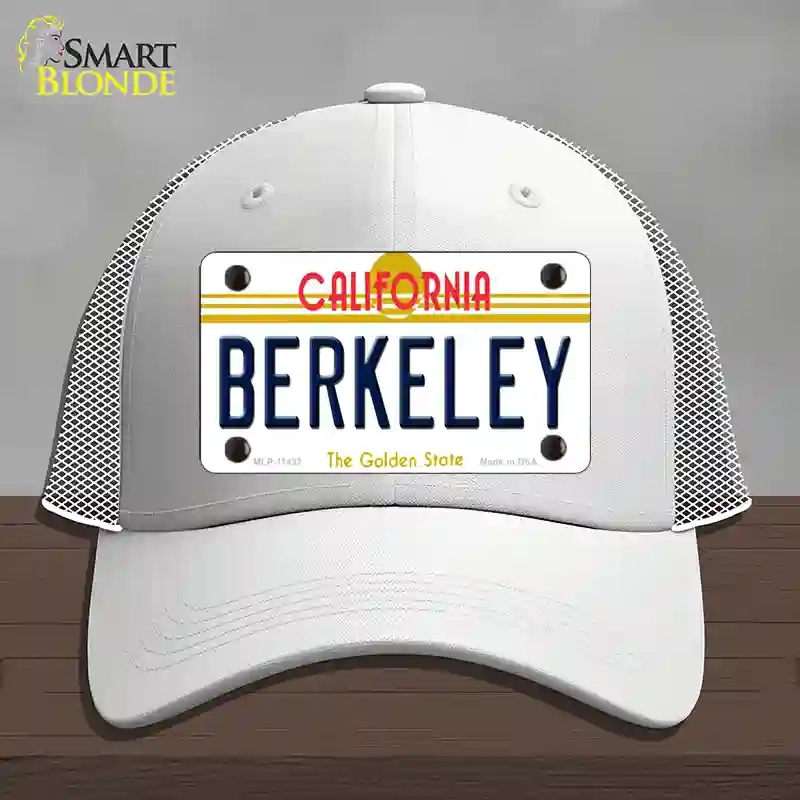 HAT19-MLP-11432 4 x 2.2 in. Berkeley California Novelty License Plate Hat, White - Mesh