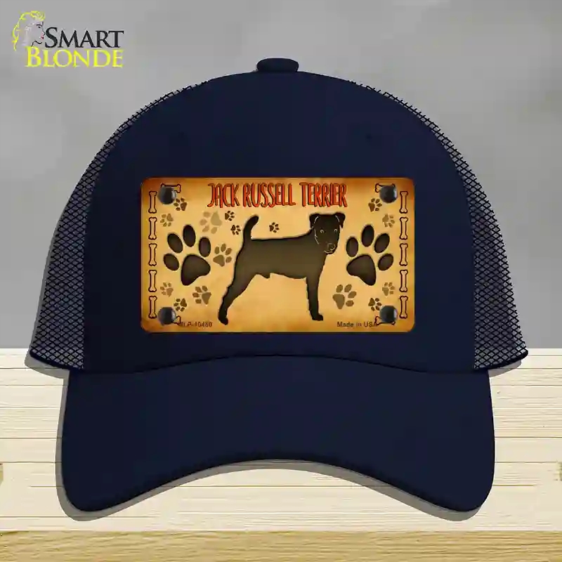 HAT16-MLP-10450 4 x 2.2 in. Jack Russell Terrier Novelty License Plate Hat, Navy - Mesh