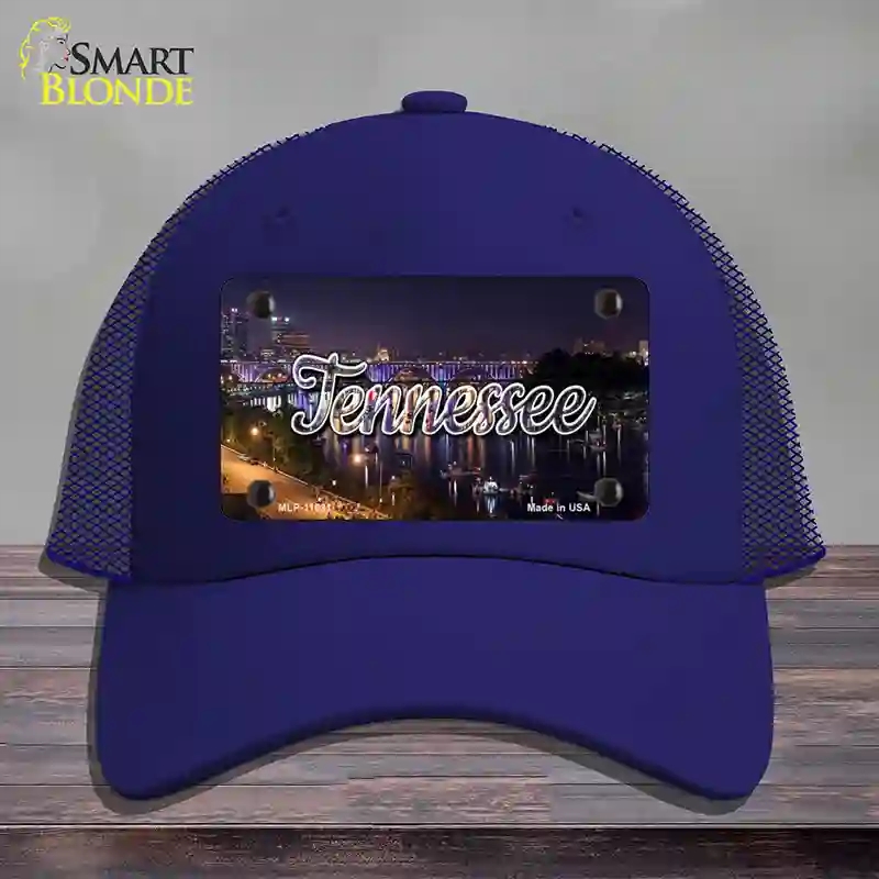 HAT18-MLP-11631 4 x 2.2 in. Tennessee Bridge Lights State Novelty License Plate Hat, Royal Blue - Mesh