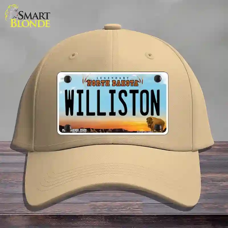 HAT22-MLP-10708 4 x 2.2 in. Williston North Dakota Novelty License Plate Hat, Khaki - Cotton