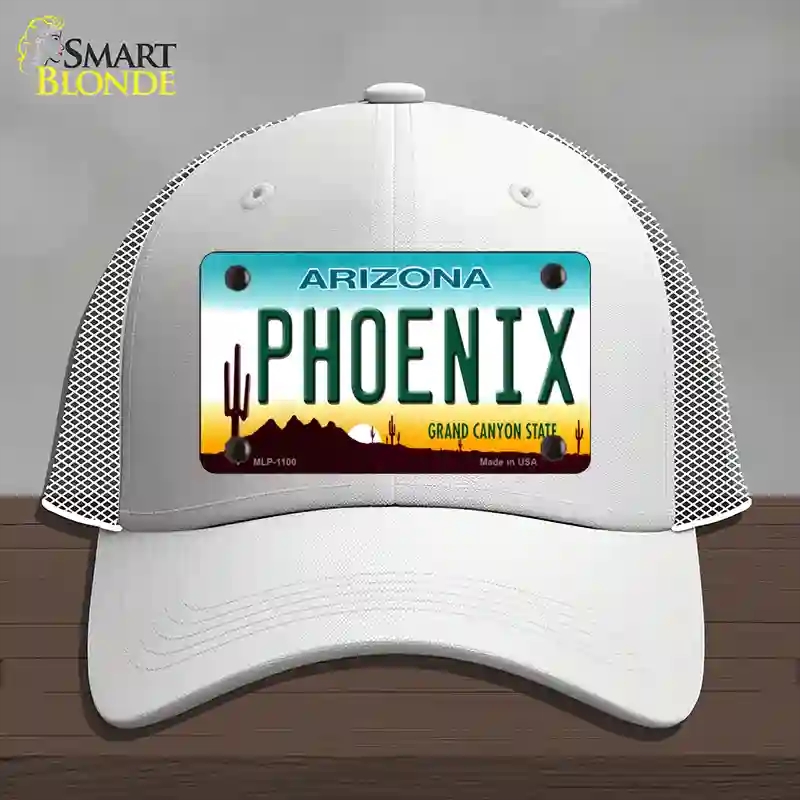 HAT19-MLP-1100 4 x 2.2 in. Phoenix Arizona Novelty License Plate Hat, White - Mesh