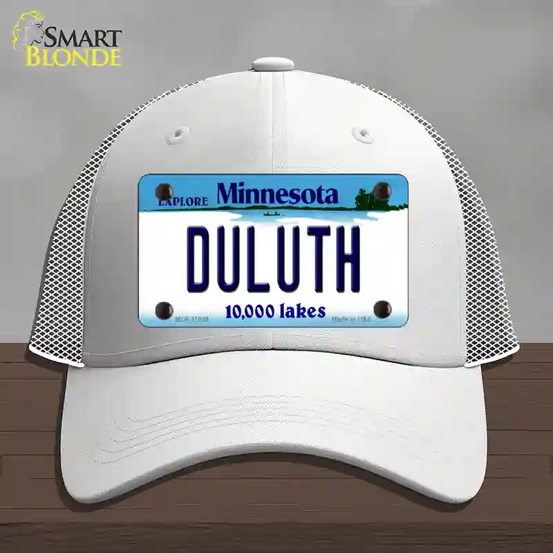 HAT19-MLP-11039 4 x 2.2 in. Duluth Minnesota State Novelty License Plate Hat, White - Mesh