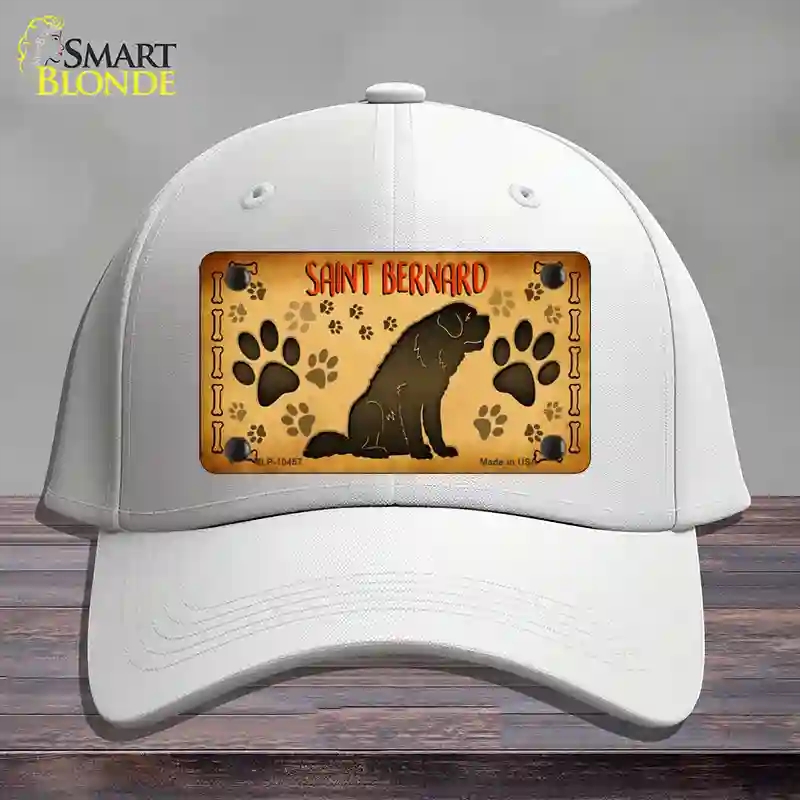 HAT21-MLP-10457 4 x 2.2 in. Saint Bernard Novelty License Plate Hat, White - Cotton