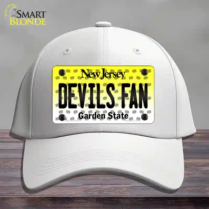 HAT21-MLP-10847 4 x 2.2 in. Devils Fan Jersey Novelty License Plate Hat, White - Cotton