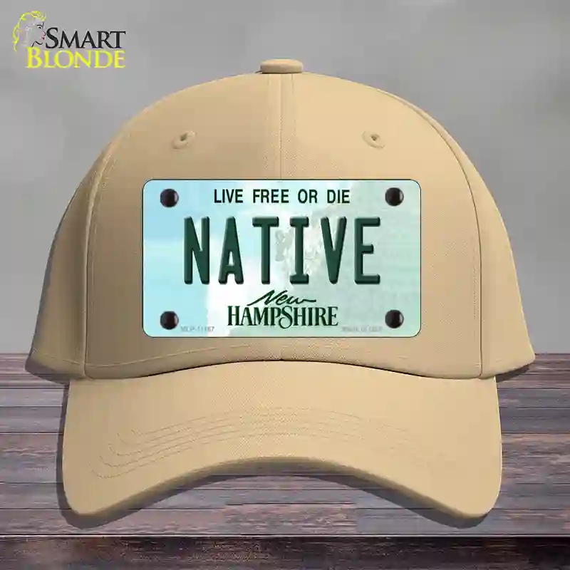 HAT22-MLP-11167 4 x 2.2 in. Native Hampshire State Novelty License Plate Hat, Khaki - Cotton