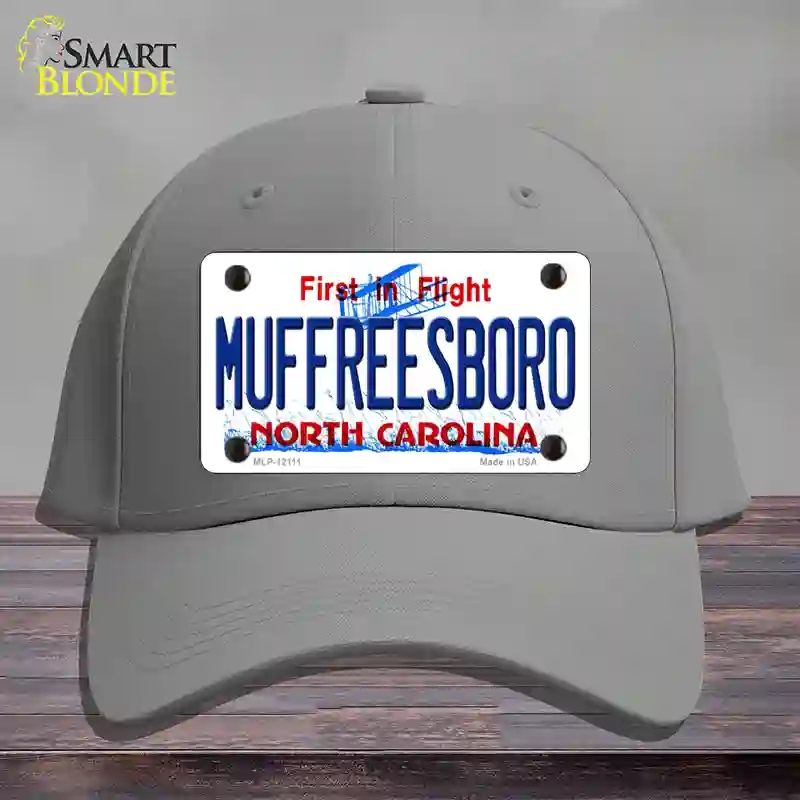 HAT23-MLP-12111 4 x 2.2 in. Muffreesboro North Carolina State Novelty License Plate Hat, Gray - Cotton