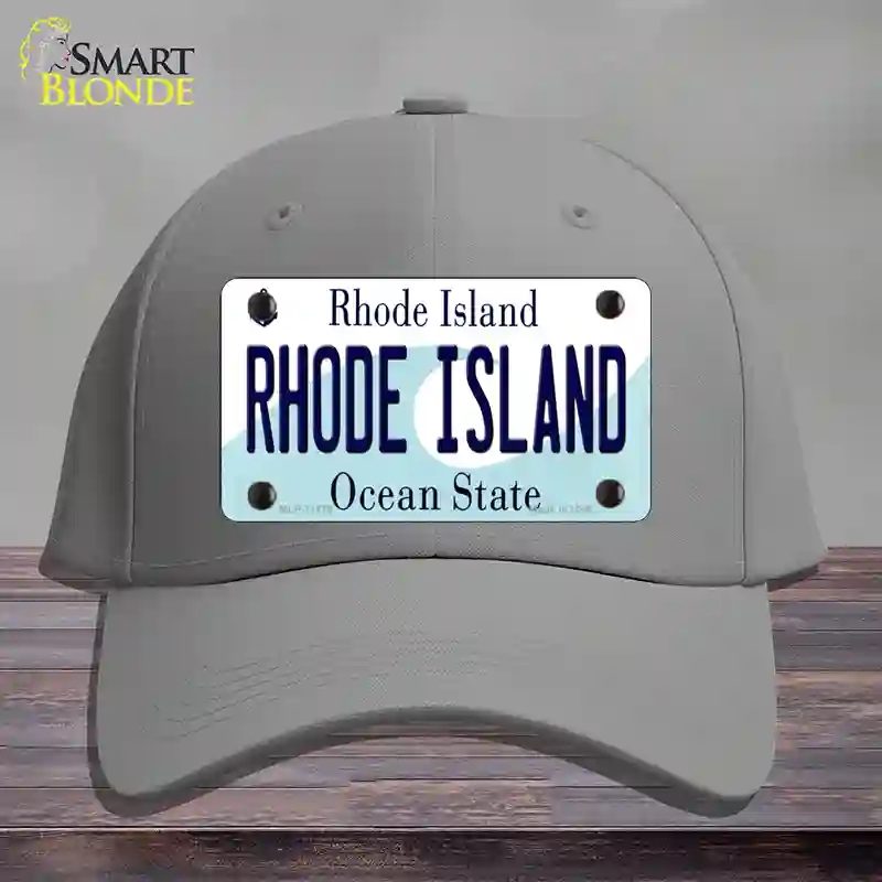 HAT23-MLP-11179 4 x 2.2 in. Rhode Island State Novelty License Plate Hat, Gray - Cotton
