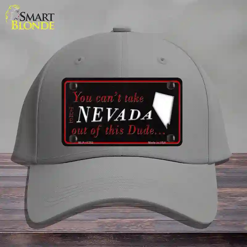 HAT23-MLP-11282 4 x 2.2 in. Nevada Dude Novelty License Plate Hat, Gray - Cotton