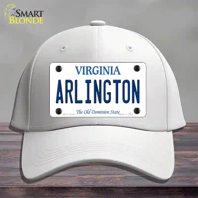 HAT21-MLP-10108 4 x 2.2 in. Arlington Virginia Novelty License Plate Hat, White - Cotton