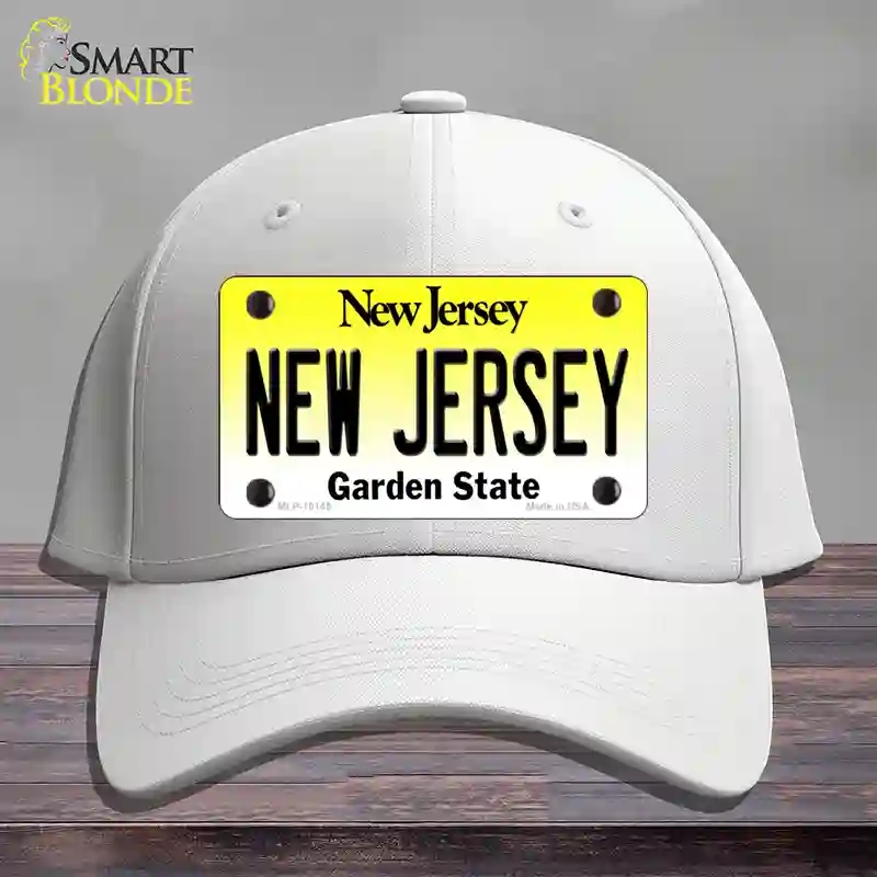 HAT21-MLP-10145 4 x 2.2 in. Jersey Garden State Novelty License Plate Hat, White - Cotton