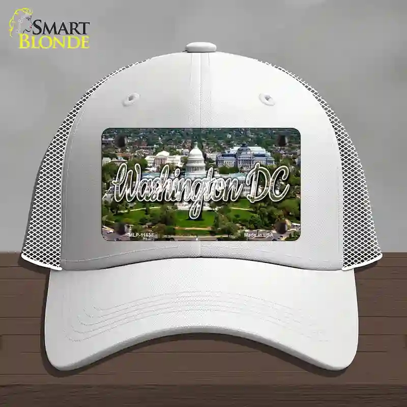 HAT19-MLP-11638 4 x 2.2 in. Washington DC White House State Novelty License Plate Hat, White - Mesh