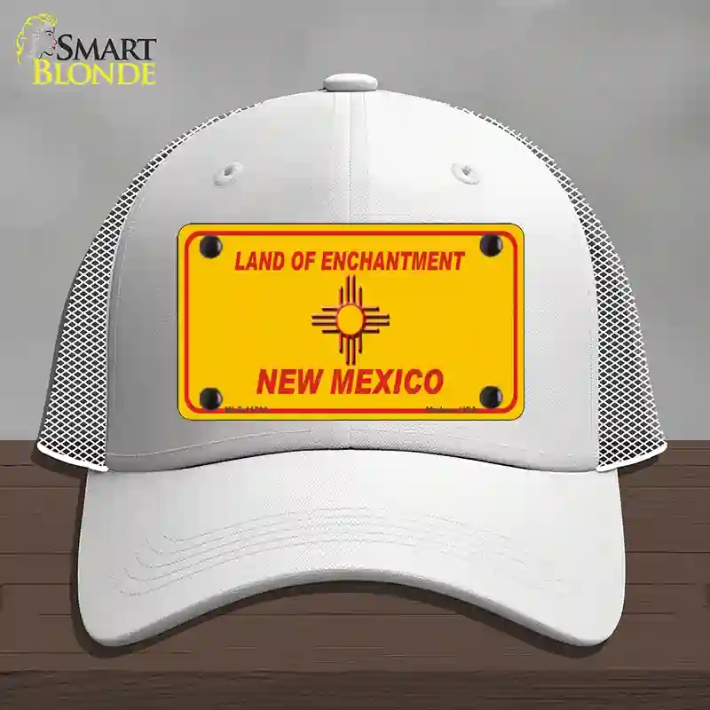 HAT19-MLP-11736 4 x 2.2 in. Mexico Blank Yellow State Novelty License Plate Hat, White - Mesh