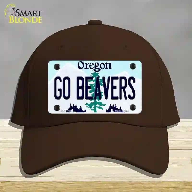 HAT24-MLP-10357 4 x 2.2 in. Go Beavers Oregon Novelty License Plate Hat, Dark Brown - Cotton