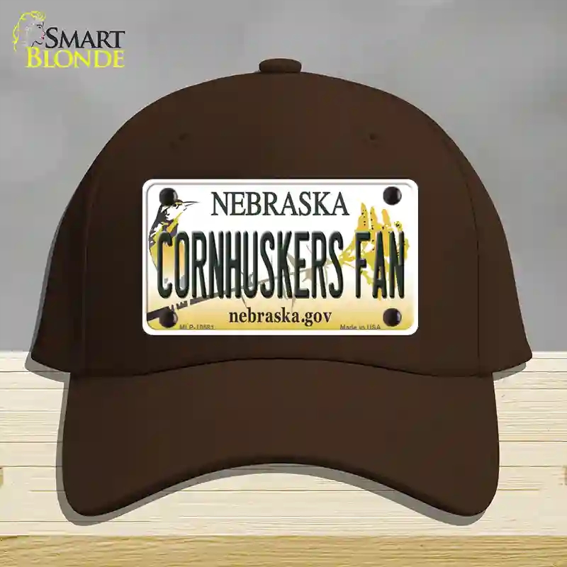 HAT24-MLP-10581 4 x 2.2 in. Cornhuskers Fan Nebraska Novelty License Plate Hat, Dark Brown - Cotton