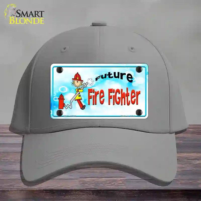 HAT23-MLP-11539 4 x 2.2 in. Future Fire Fighter Novelty License Plate Hat, Gray - Cotton