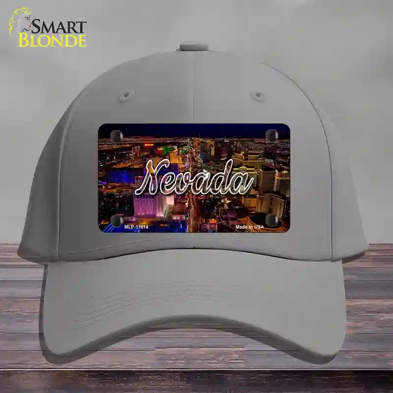 HAT23-MLP-11614 4 x 2.2 in. Nevada City Lights State Novelty License Plate Hat, Gray - Cotton