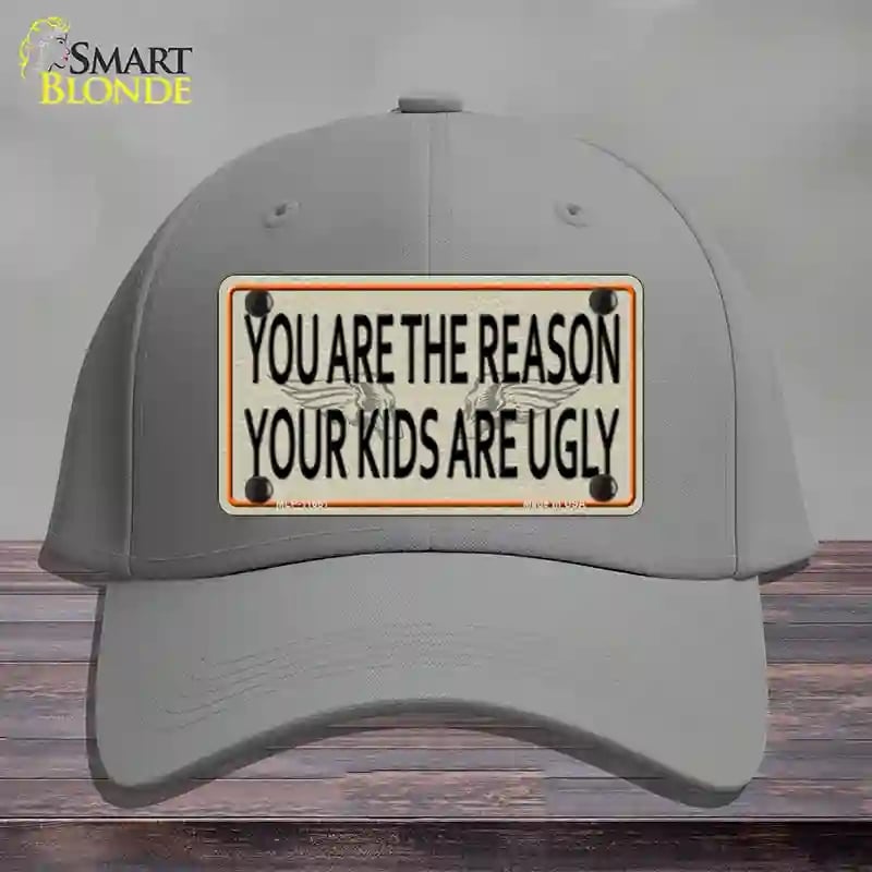 HAT23-MLP-11661 4 x 2.2 in. You Are The Reason Novelty License Plate Hat, Gray - Cotton
