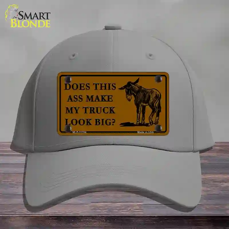 HAT23-MLP-11704 4 x 2.2 in. Does This Ass Novelty License Plate Hat, Gray - Cotton