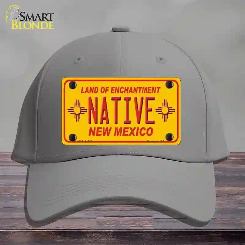 HAT23-MLP-11735 4 x 2.2 in. Native Mexico Yellow State Novelty License Plate Hat, Gray - Cotton