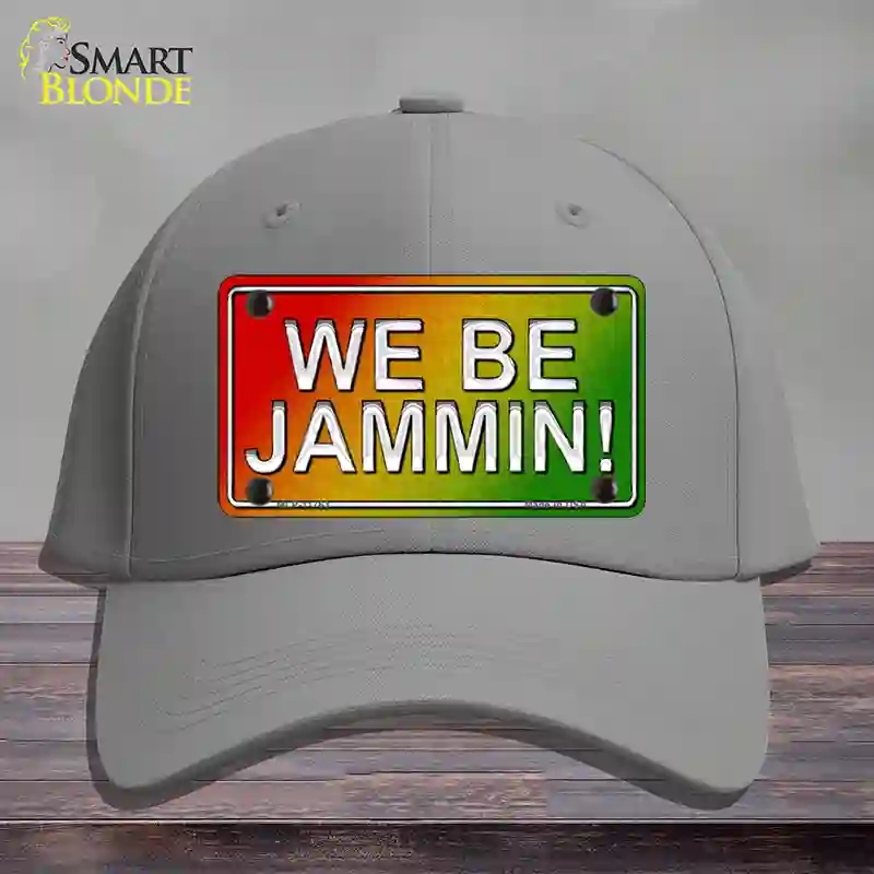 HAT23-MLP-11763 4 x 2.2 in. We Be Jammin Rasta Novelty License Plate Hat, Gray - Cotton