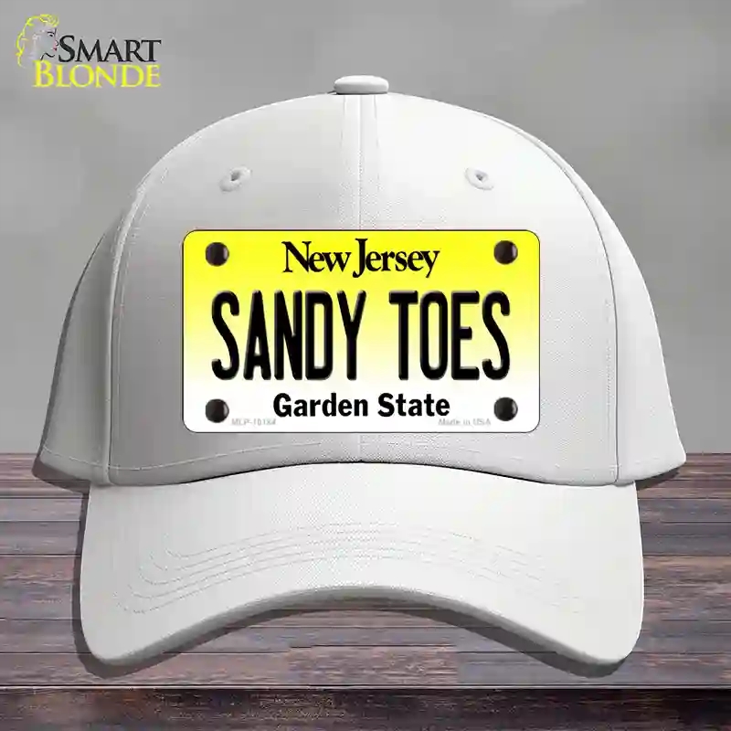 HAT21-MLP-10184 4 x 2.2 in. Sandy Toes Jersey Novelty License Plate Hat, White - Cotton