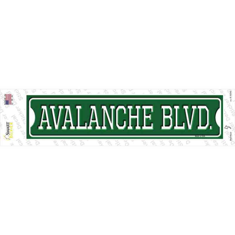 K-1054s-M 9 x 12 in. Avalanche BLVD Novelty Narrow Sticker Decal - Medium