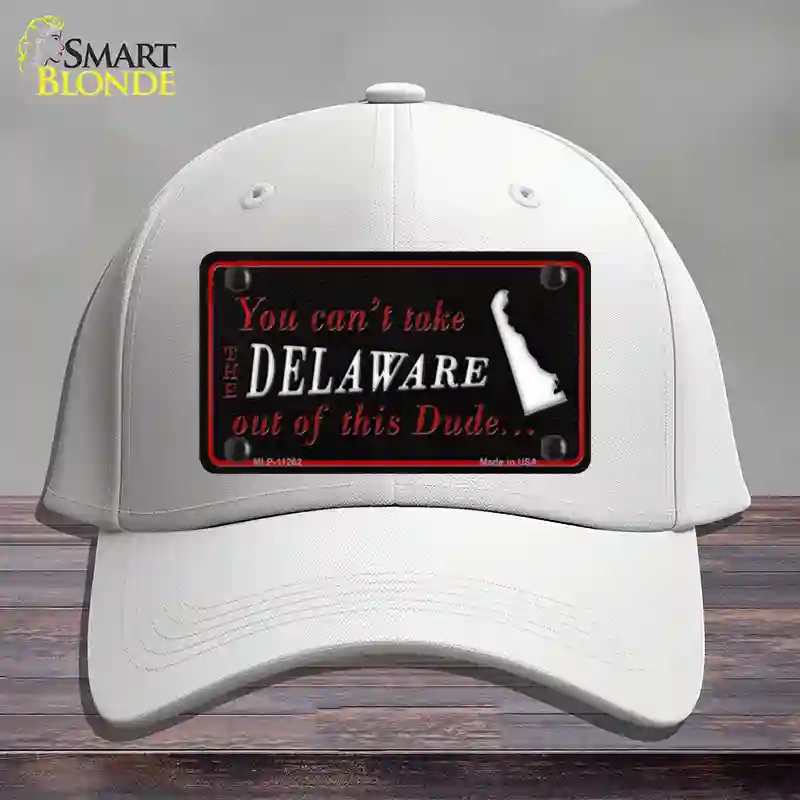 HAT21-MLP-11262 4 x 2.2 in. Delaware Dude Novelty License Plate Hat, White - Cotton
