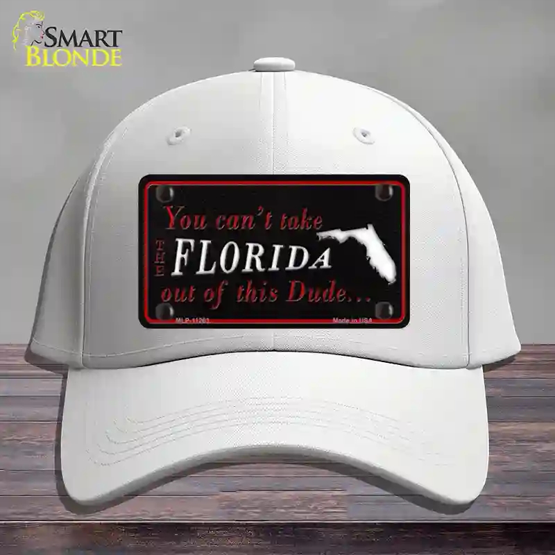 HAT21-MLP-11263 4 x 2.2 in. Florida Dude Novelty License Plate Hat, White - Cotton