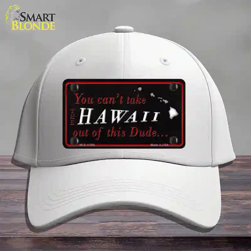 HAT21-MLP-11265 4 x 2.2 in. Hawaii Dude Novelty License Plate Hat, White - Cotton
