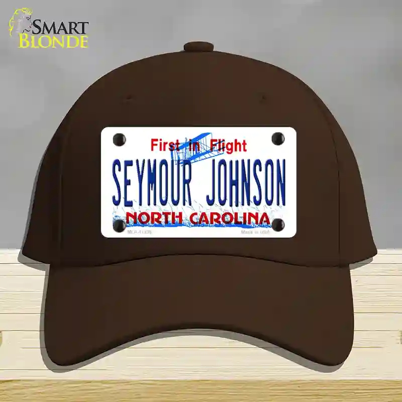 HAT24-MLP-11835 4 x 2.2 in. Seymour Johnson North Carolina Novelty License Plate Hat, Dark Brown - Cotton
