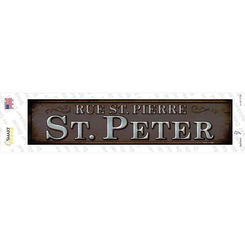 K-1119s-M 9 x 12 in. Rue St Peter Novelty Narrow Sticker Decal - Medium