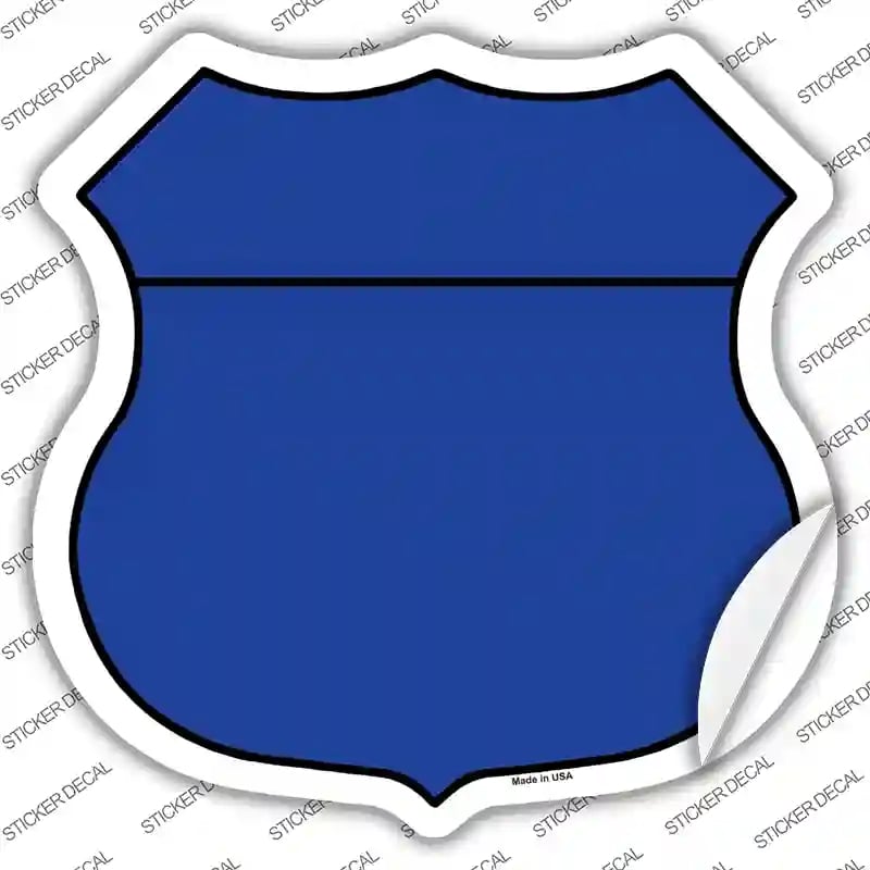 HS-005s-S 2.87 x 2.87 in. Blue Novelty Highway Shield Sticker Decal - Small
