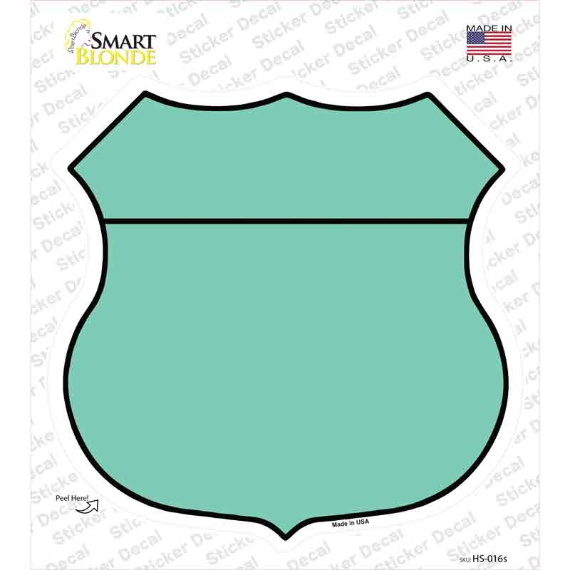 HS-016s-M 5.75 x 5.75 in. Mint Novelty Highway Shield Sticker Decal - Medium