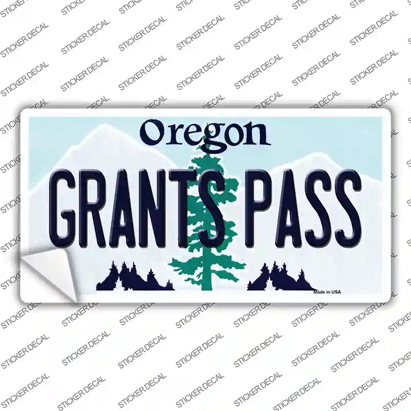 LP-10352s-S 3 x 1.5 in. Grants Pass Oregon Novelty Sticker Decal - Small