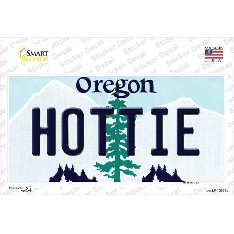 LP-10359s-M 6 x 3 in. Hottie Oregon Novelty Sticker Decal - Medium