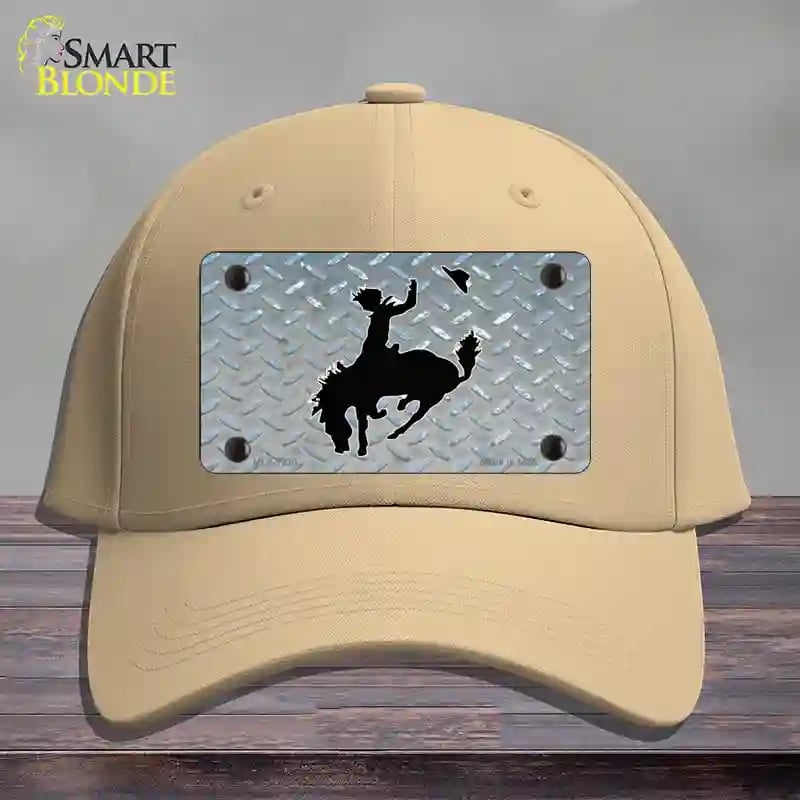 HAT22-MLP-1230 4 x 2.2 in. Bucking Bronco Novelty License Plate Hat, Khaki - Cotton -  Smart Blonde