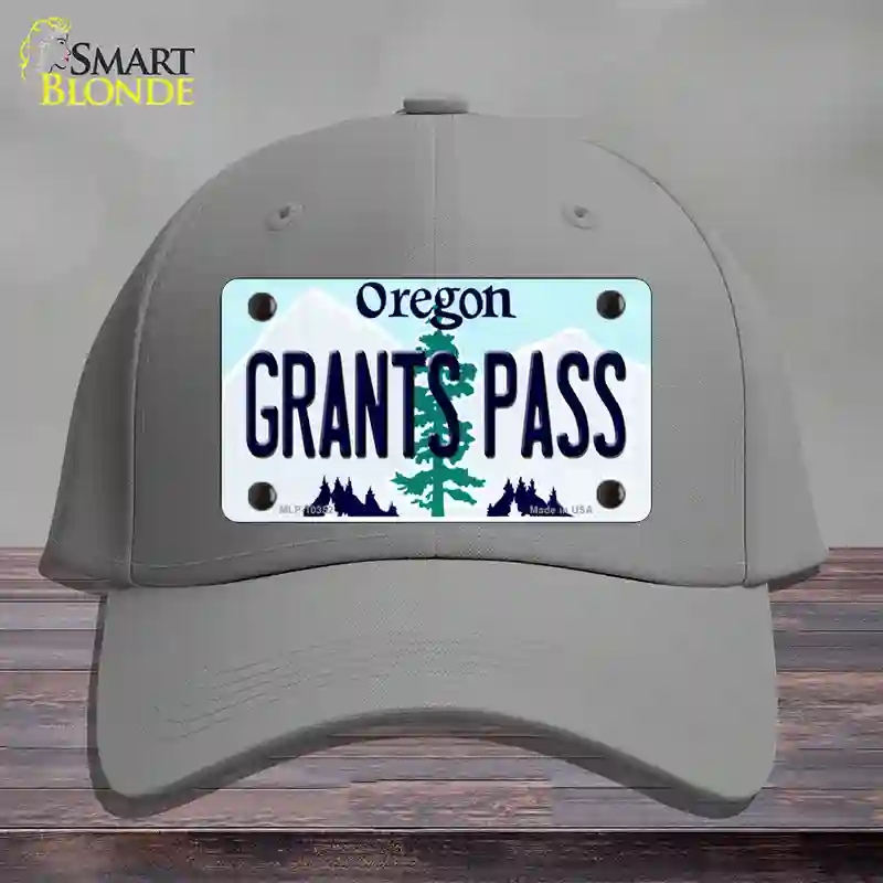 HAT23-MLP-10352 4 x 2.2 in. Grants Pass Oregon Novelty License Plate Hat, Gray - Cotton