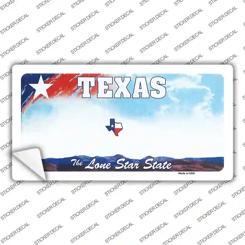 LP-10787s-S 3 x 1.5 in. Texas State Novelty Sticker Decal - Small