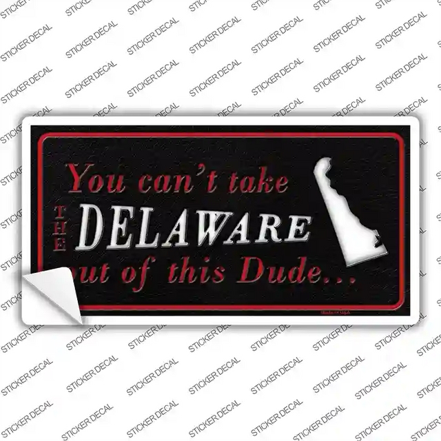 LP-11262s-L 9 x 4.5 in. Delaware Dude Novelty Sticker Decal - Large