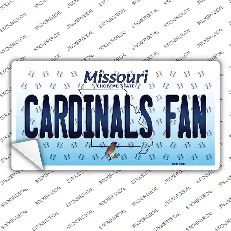 LP-10808s-S 3 x 1.5 in. Cardinals Fan Missouri Novelty Sticker Decal - Small -  Smart Blonde